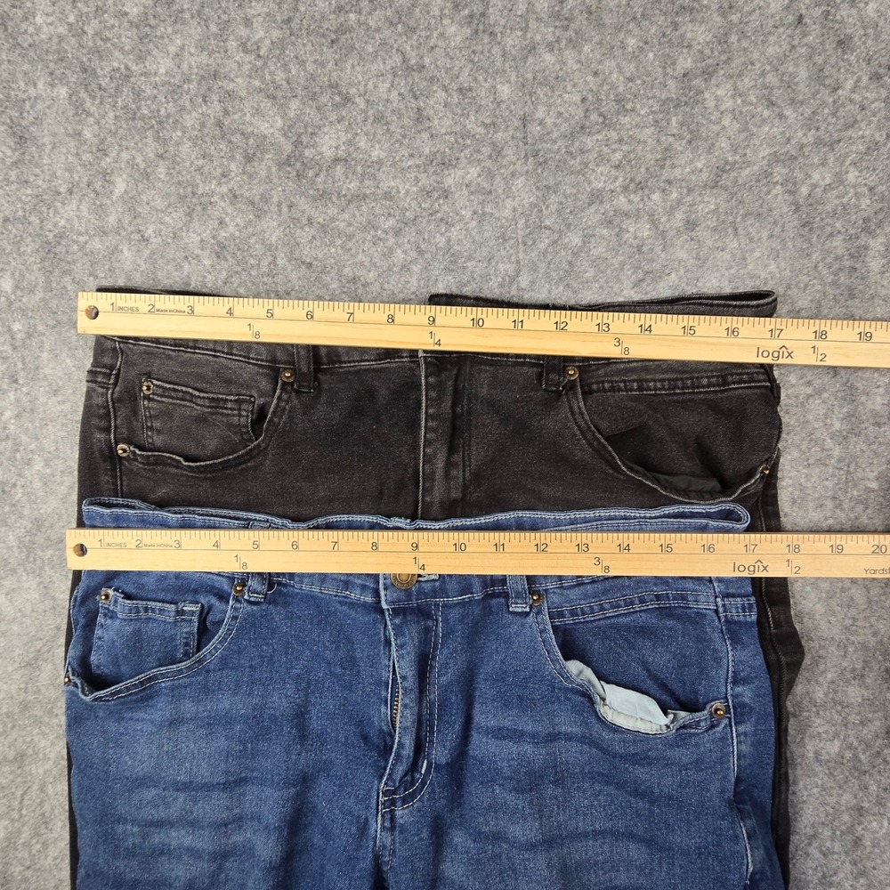 Blu Rock Denim Mens Straight Leg Jeans‎ Bundle 34x31 Black Blue 2 Pairs Stretch - Picture 8 of 11